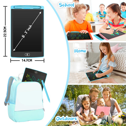 LCD Schreibtafel Spielzeug für Kinder 8.5 Zoll, 2er-Pack Maltafel Bunte Kritzeleien, Geschenke für 3-8 Jährige Mädchen Jungen(Rot Blau)